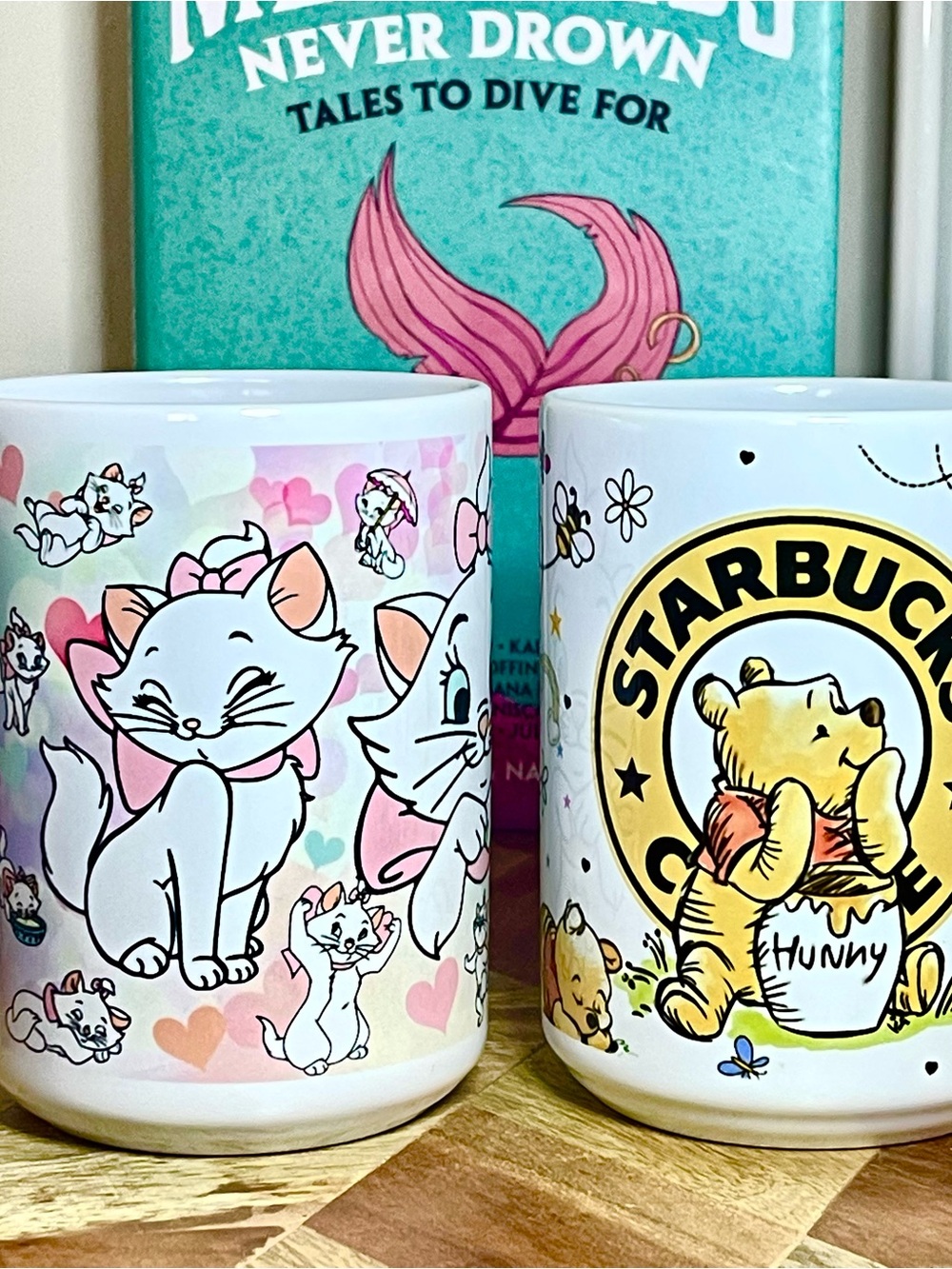 NEW Disney The Aristocats Marie + Winnie the Pooh mugs 15oz 15 oz 2 pcs mugs - Picture 5 of 8